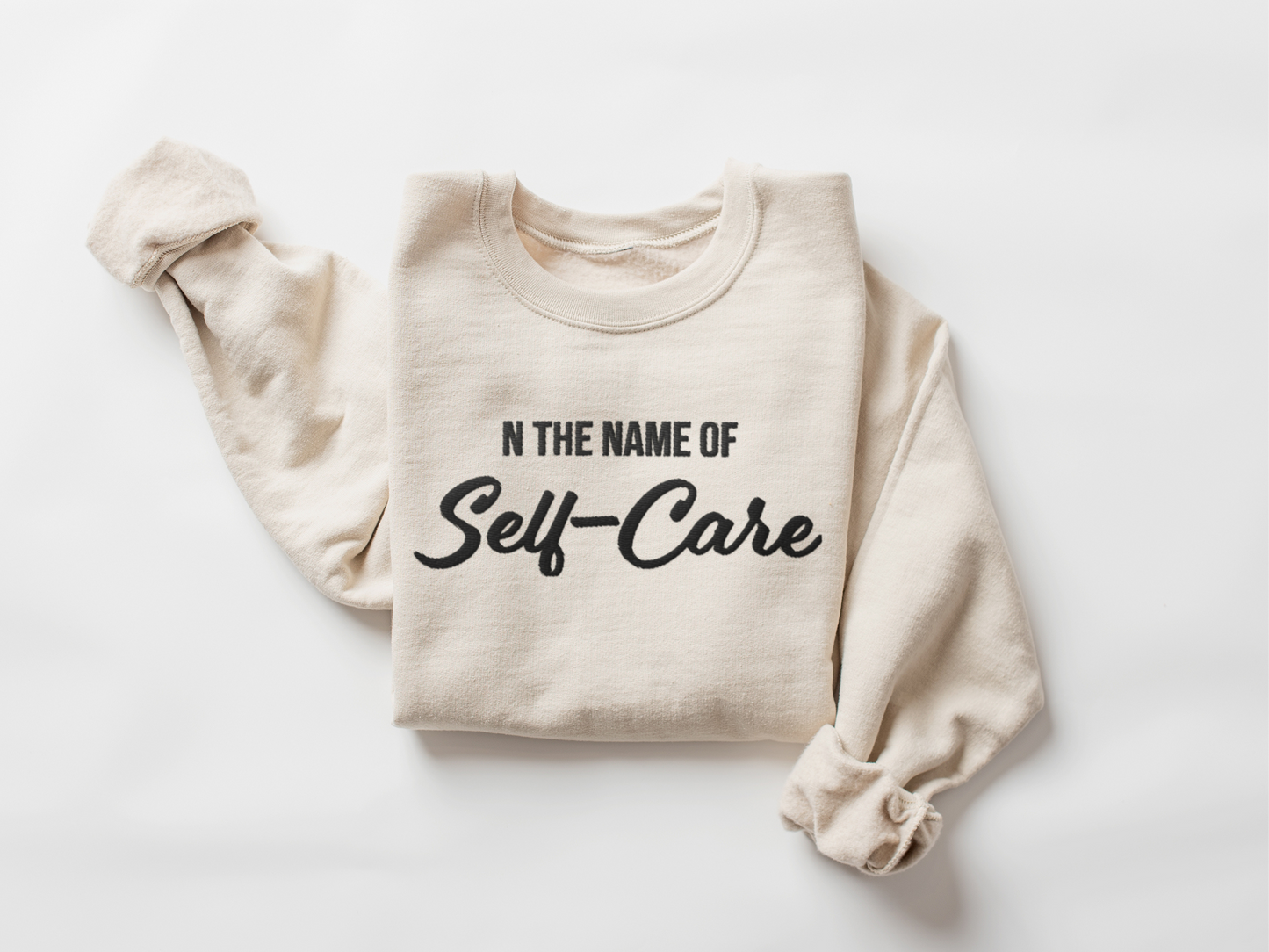 Self-Care Embroidered Sweatshirt