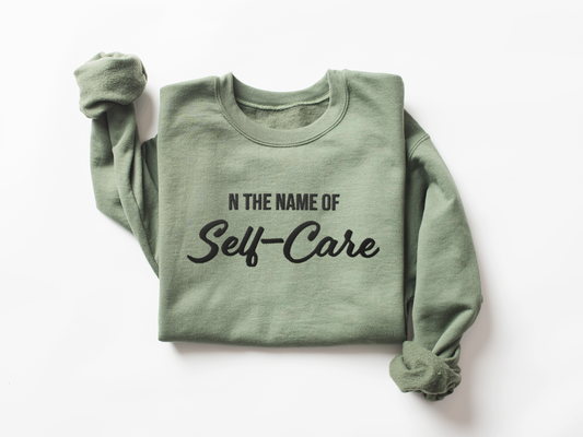 Self-Care Embroidered Sweatshirt