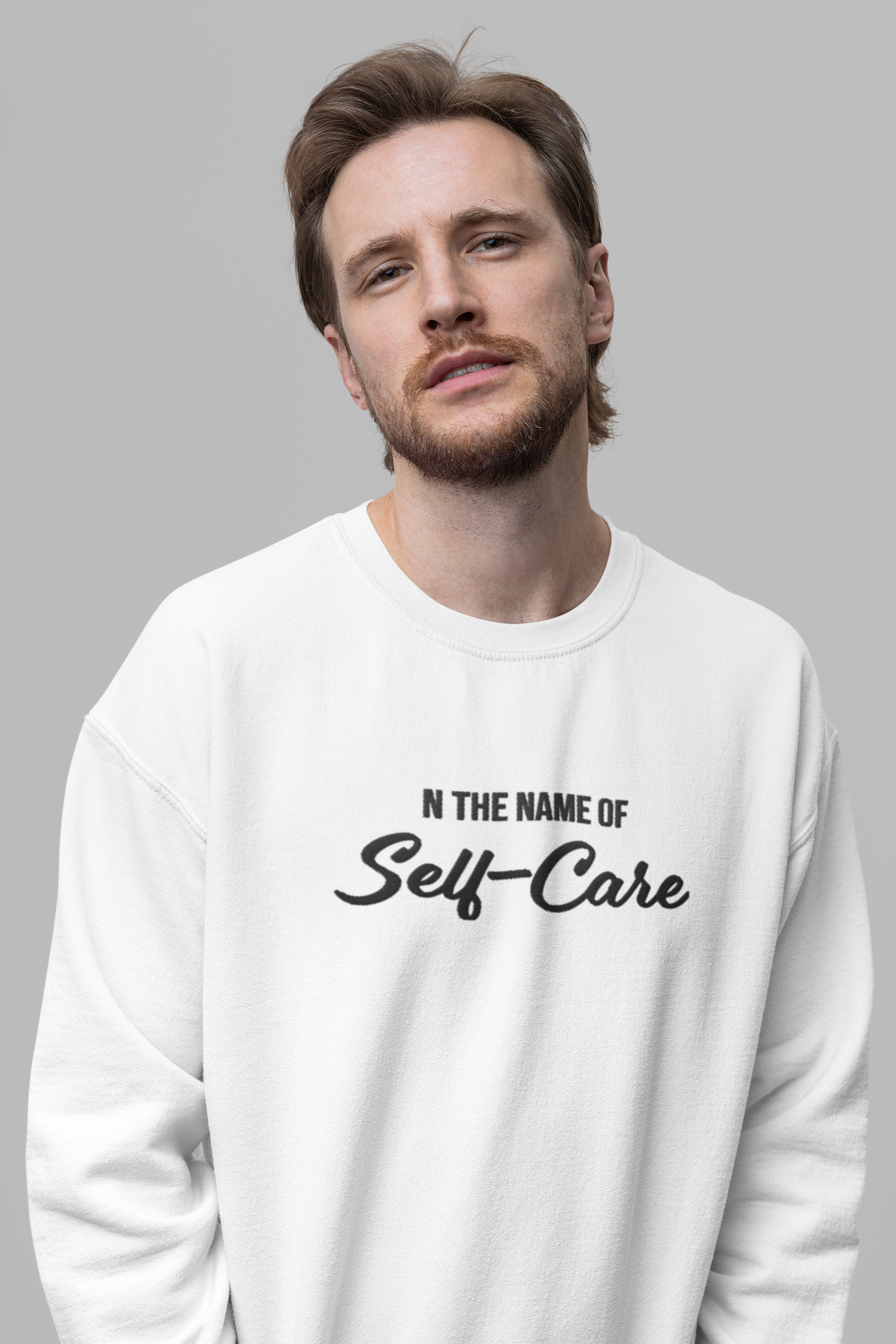 Self-Care Embroidered Sweatshirt