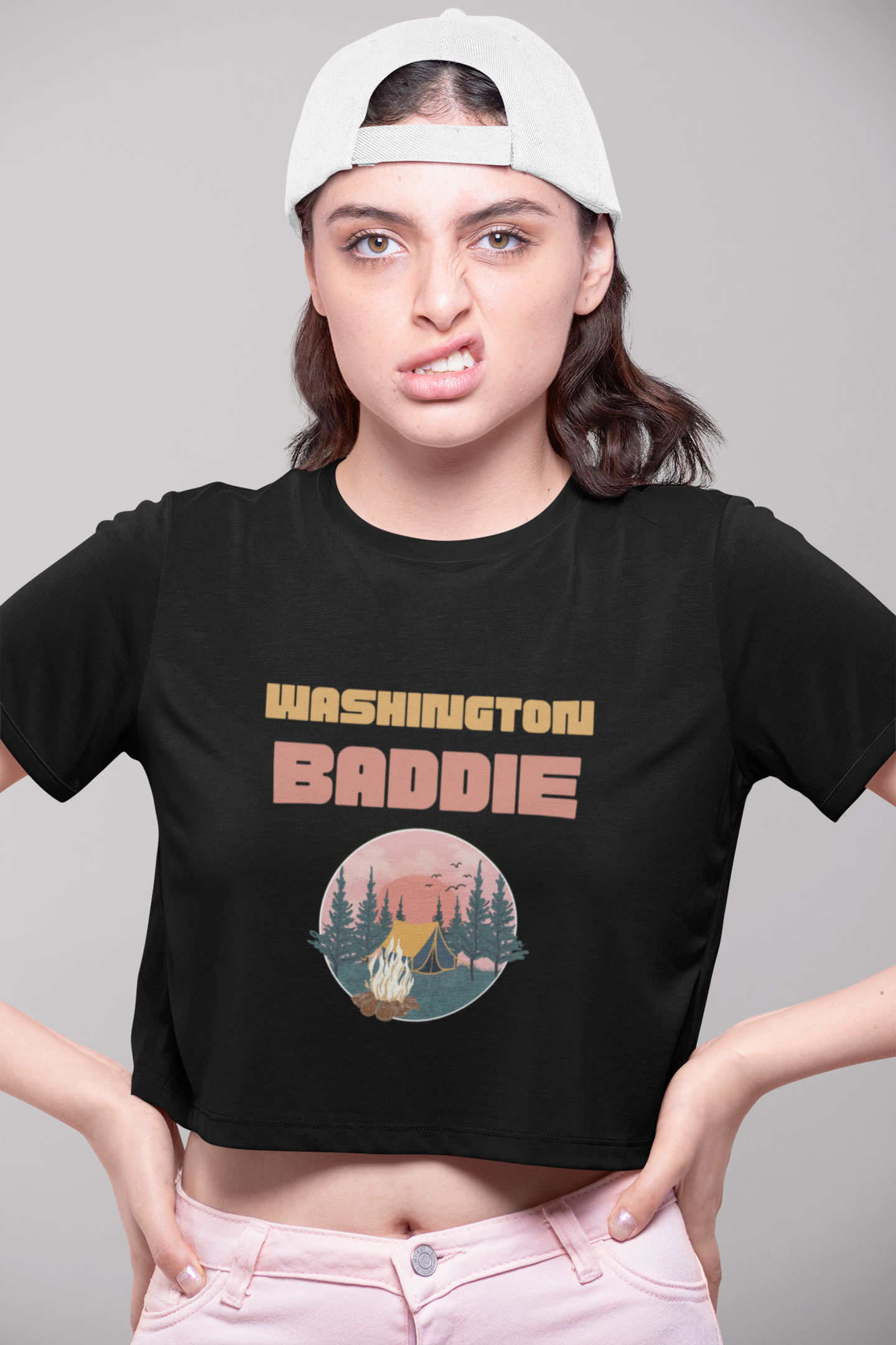 Washington Baddie Women’s Crop Tee