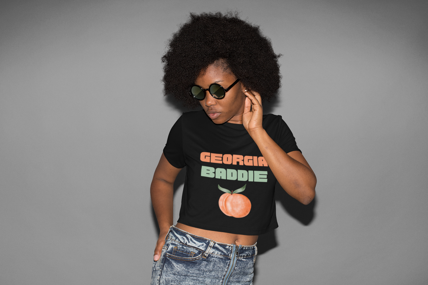 Georgia Baddie Women's Crop Tee.